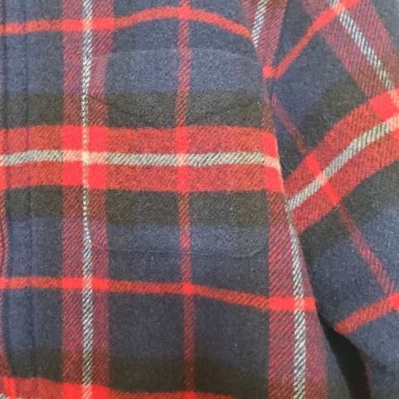 Thunder Cotton Navy and Red Plaid Barn Jacket - Picture 5 of 6